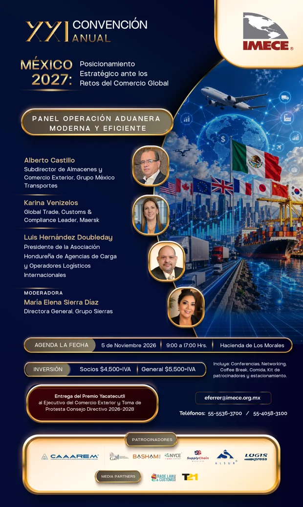 Cartel: Operación aduanera moderna y eficiente — Panel de especialistas